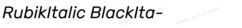 RubikItalic BlackIta字体转换